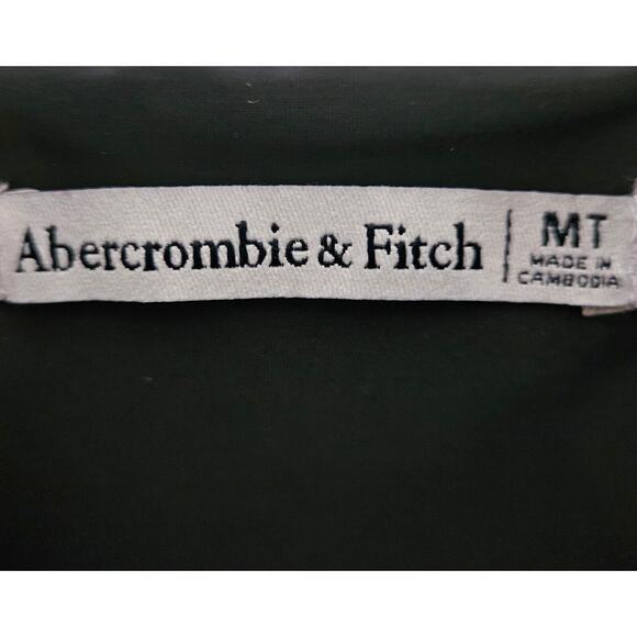 ABERCROMBIE & FITCH Tall ST MT Dress Gray Velour Spaghetti Straps Bubble Hem - Picture 3 of 8